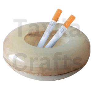 axila Crafts 4-Inch Premium Onyx Stone Ashtray | Handcrafted & Elegant Design