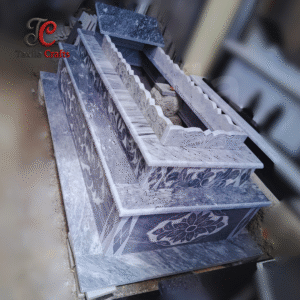 Taxila Crafts 3-Step Marble Flower Handcrafted Qabar – ( Conact us for More Details )