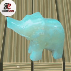Fine Quality Onyx Stone Elephant – Small Handcrafted Decorative Figurine (2")