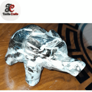 Black & White Marble Mini Elephant – 3-inch Handcrafted Decoration Piece