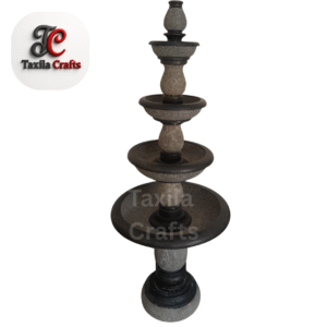 Taxila Black Stone 5-Step Fountain – 7 Feet Handmade & Polished Luxury Garden Fountain