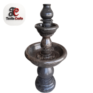 Taxila Chocolate Stone 3-Step Fountain – 4 Feet Fully Polished Garden & Home Decor Fountain