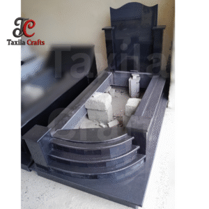 Taxila Crafts 3-Step Round Curve Granite Stone Qabar – ( Conact us for More Details )