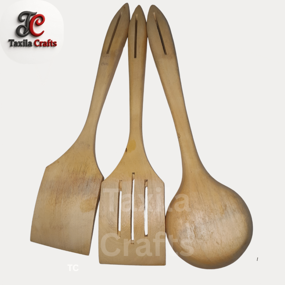 Wooden Cooking Utensil Set – 3 Pcs
