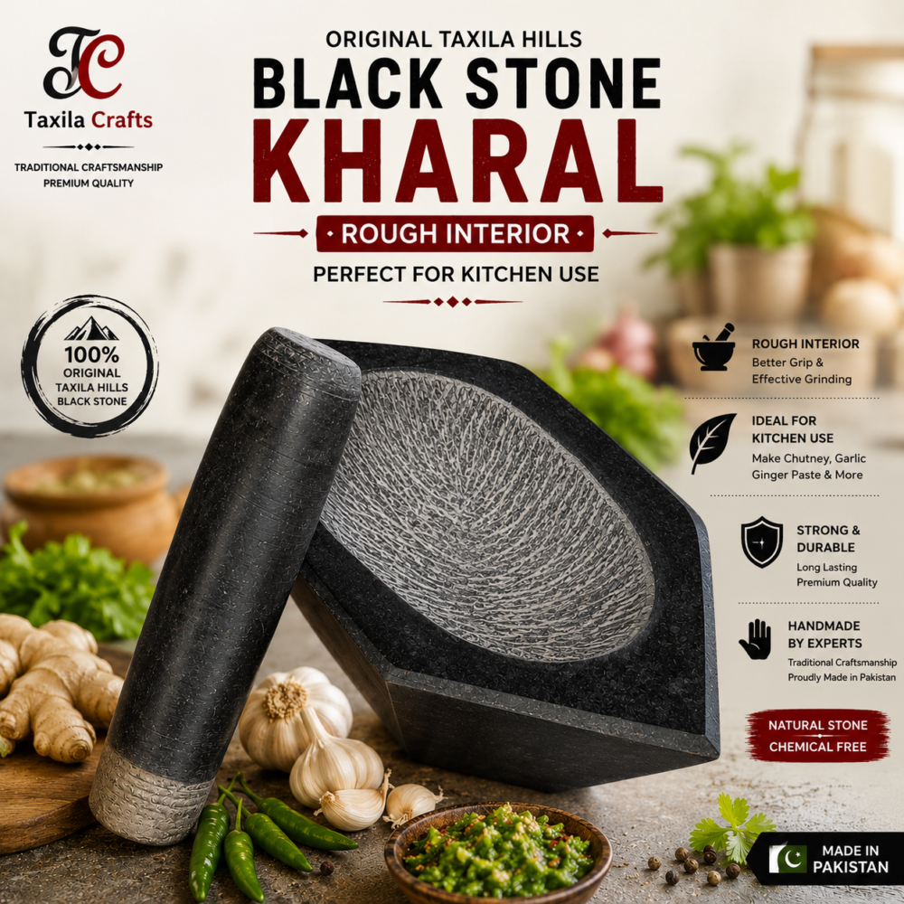 10" Taxila Hills Black Stone Rough Interior Kitchen Kharal